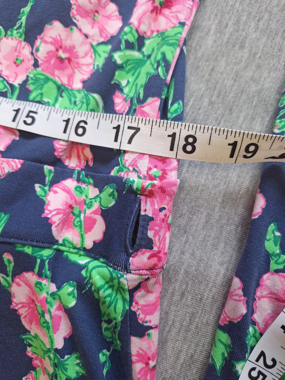 Lilly Pulitzer Navy Floral Wrap Dress Build In Shorts with Pink & Green Accents - Picture 13 of 15